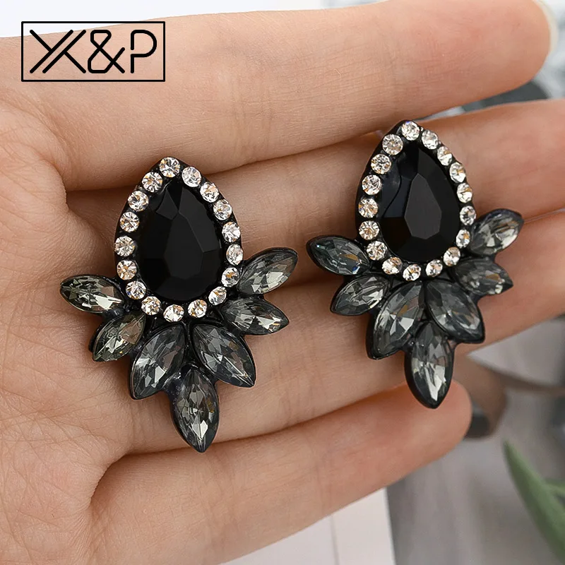 X & P Модные Винтажные корейские Кристальные Женские Висячие серьги для женщин