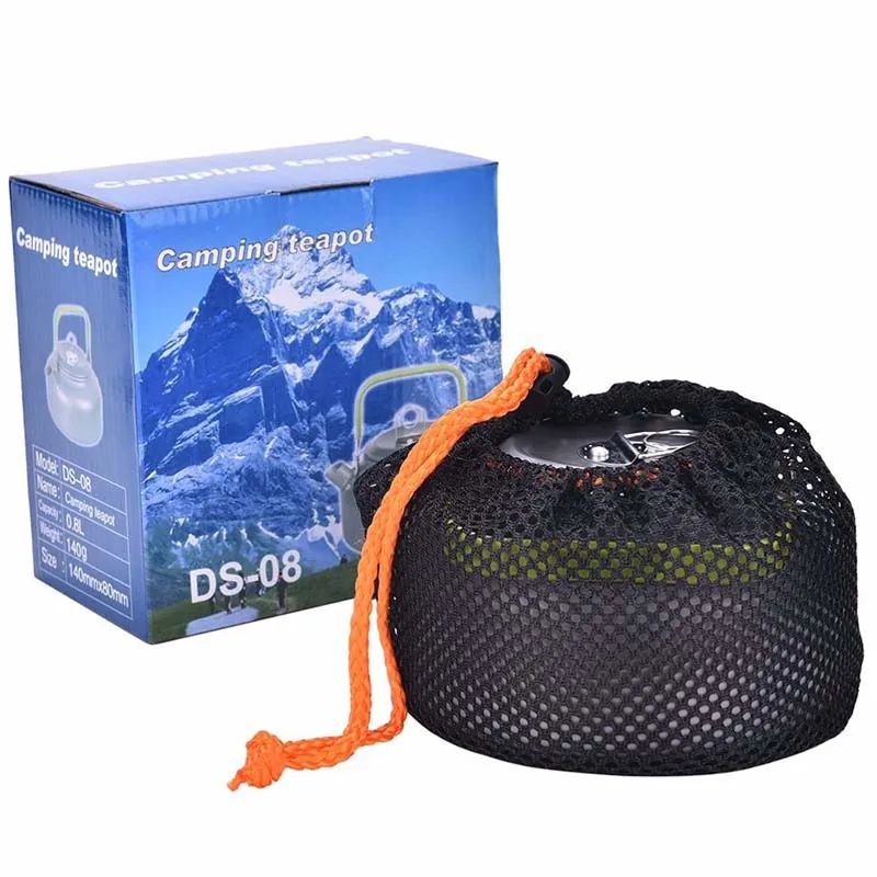 Алюминиевый Портативный ультралегкий чайник 0.8л походный для пикника кемпинга
