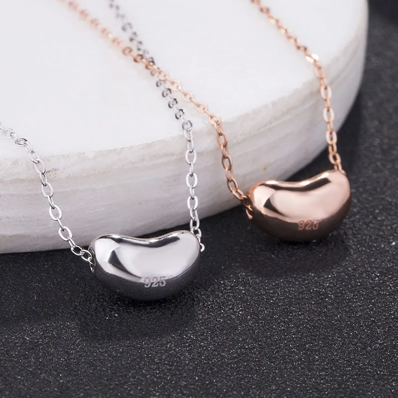 RADHORSE 925 Sterling Silver Female high jewelry Peas Pendant necklace Suitable for women wear concise Jewelry | Украшения и