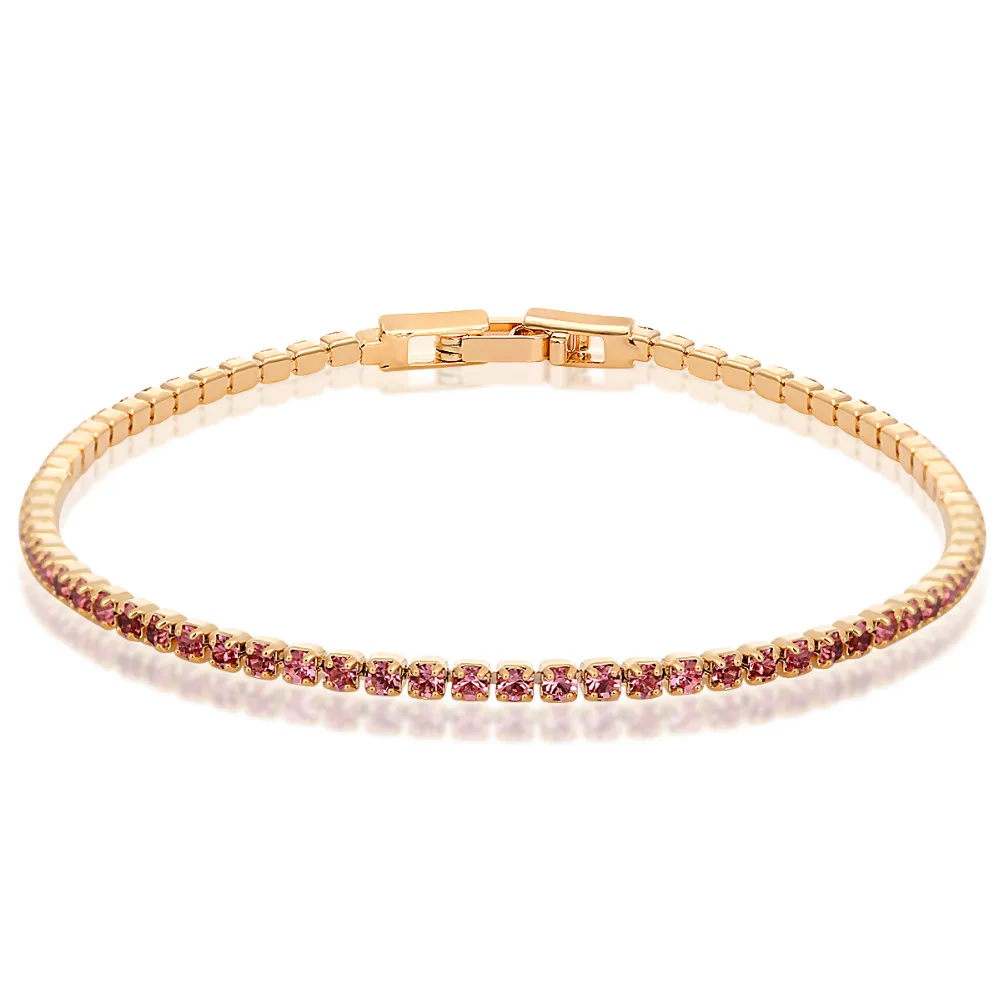 6 цветов золотые Кластерные стразы кристаллы тонкие крошечные теннисные цепочки