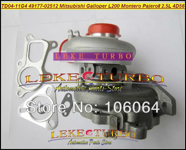 TD04 49177 02512 турбокомпрессор с водяным охлаждением для Mitsubishi L200 Montero Pajero II Hyundai Galloper T