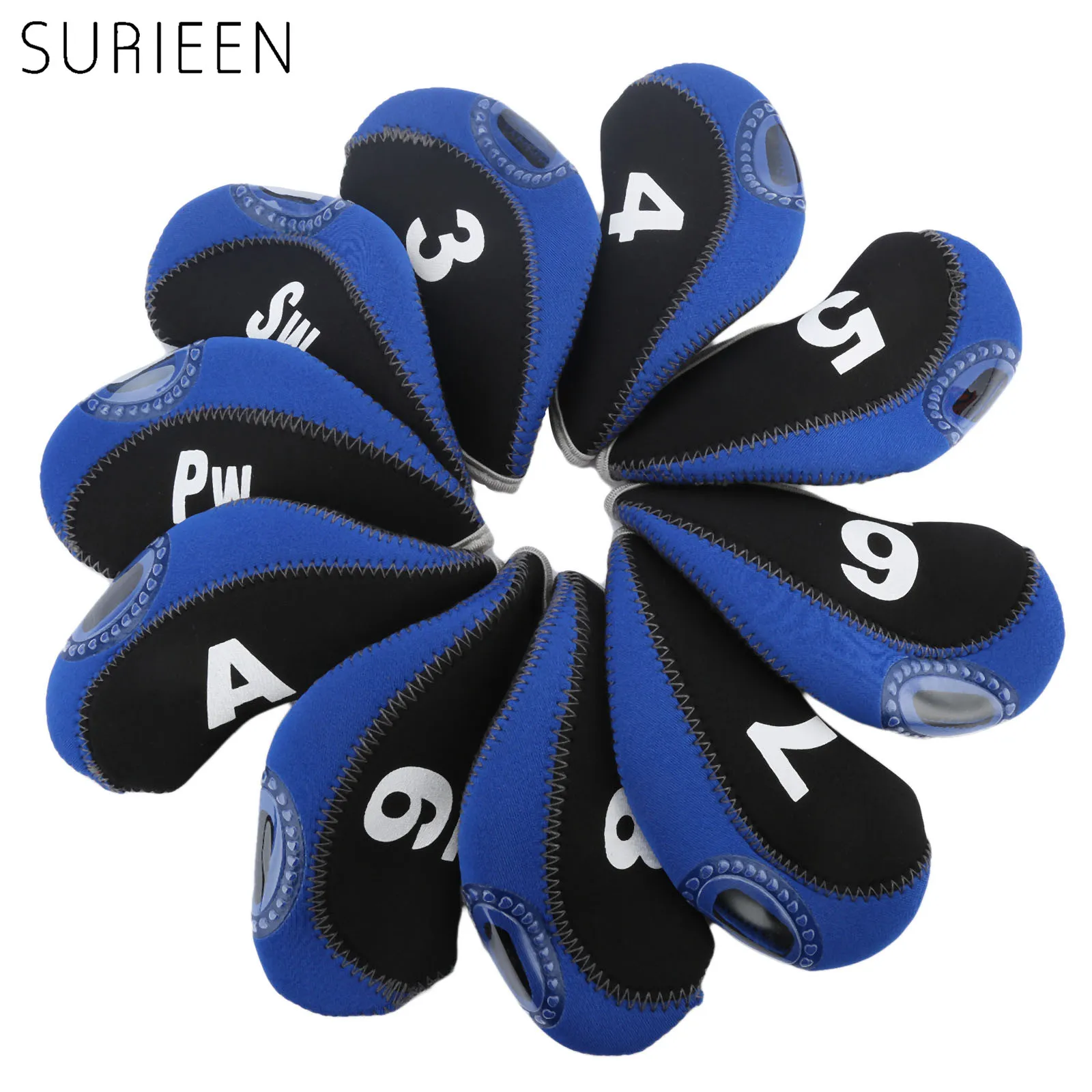 10 шт./лот чехол для головы клюшки гольф клуба защитная накладка аксессуары 3 4 5 6 7 8