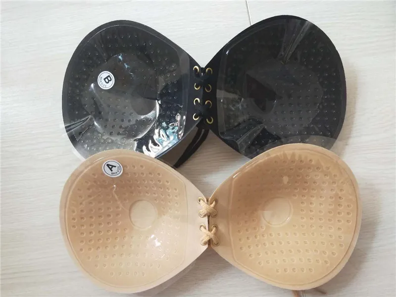 100PCS  Women Self Adhesive Strapless Bandage Blackless Solid Bra Stick Gel Silicone Push Up Underwear Invisible Bra Fly Bra