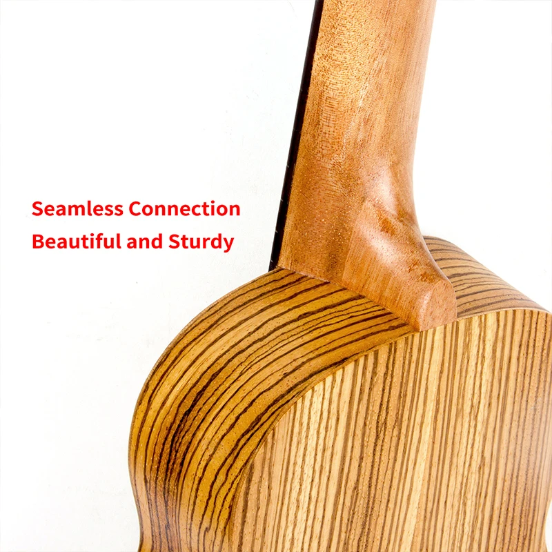Укулеле Kmise сопрано 21 дюйм Zebrawood Uke 4 струны Гавайская гитара музыкальные