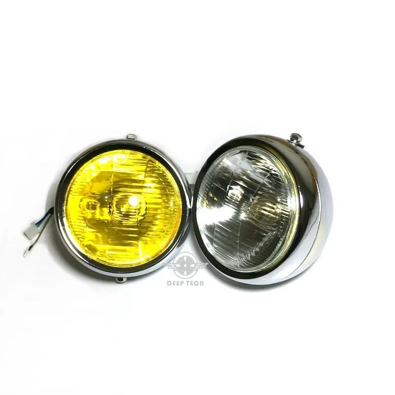 Мотоциклетный головной светильник для Honda Cafe Racer винтажный круглый хромированный