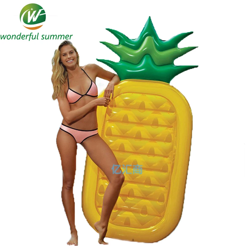 180cm Giant Pineapple Inflatable Pool Float Adult Swimming Board Beach Water Toys Floating Island Raft Air Mattress Boia Piscina
