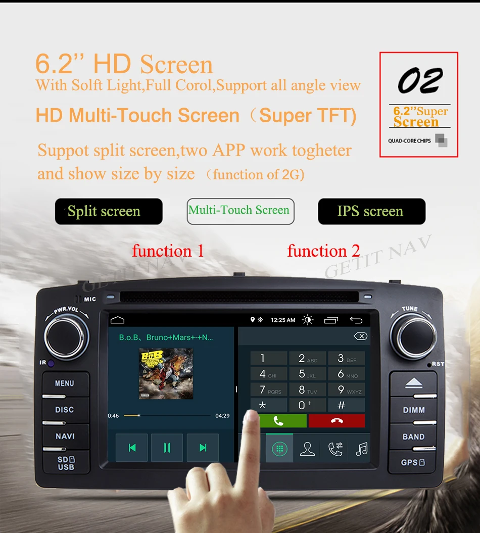 DSP чип ips экран Android 10 автомобильный DVD мультимедийный плеер для Toyota Corolla E120 BYD F3 с wifi BT стерео радио gps