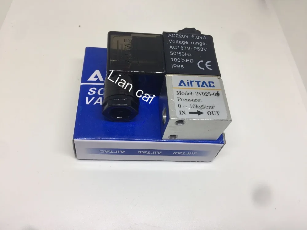 Пневматический электромагнитный клапан Airtac 1/8 дюйма 2V025-06 12 В 24 постоянного тока