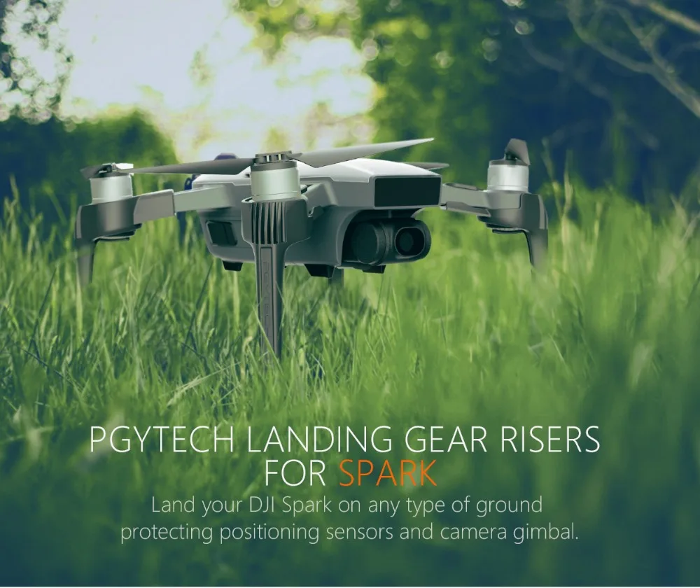 PGYTECH шасси стояки для DJI Spark Поддержка Protector Расширение Замена Fit Drone интимные Аксессуары Новое поступление