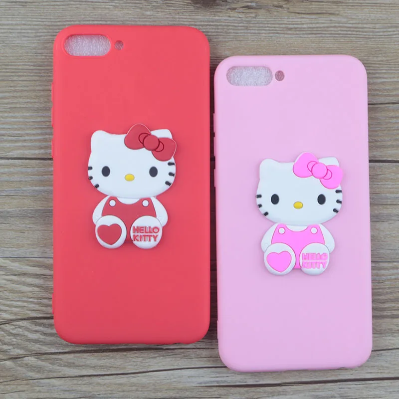 Cute Cartoon Minnie Case for Huawei Honor 7A No Fingerprint Hole 5.7&quot Cases Stitch Hello Kitty Mickey Cat Soft TPU Phone Cover |