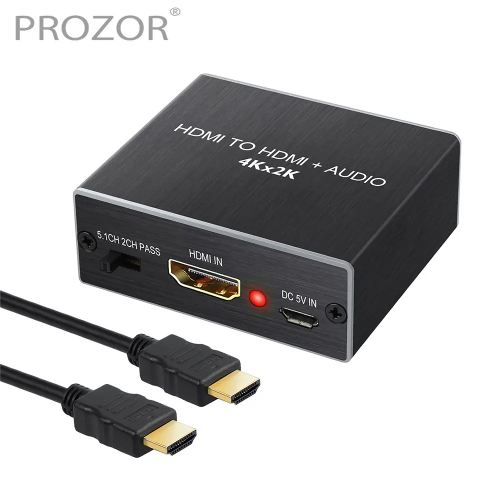 PROZOR 4K x 2K 3D HDMI совместимый аудио Аналоговый экстрактор конвертер Поддержка Pass 2CH
