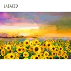 Фотофоны Laeacco шаблон для домашнего декора для фотостудии, весна, Подсолнух, масляная живопись, фоны для фотографий
