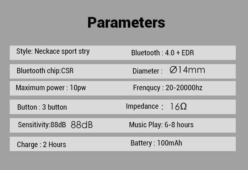 300 мАч Спортивная стерео мини беспроводная Bluetooth гарнитура ожерелье bluetooth наушники handsfree клип на наушники