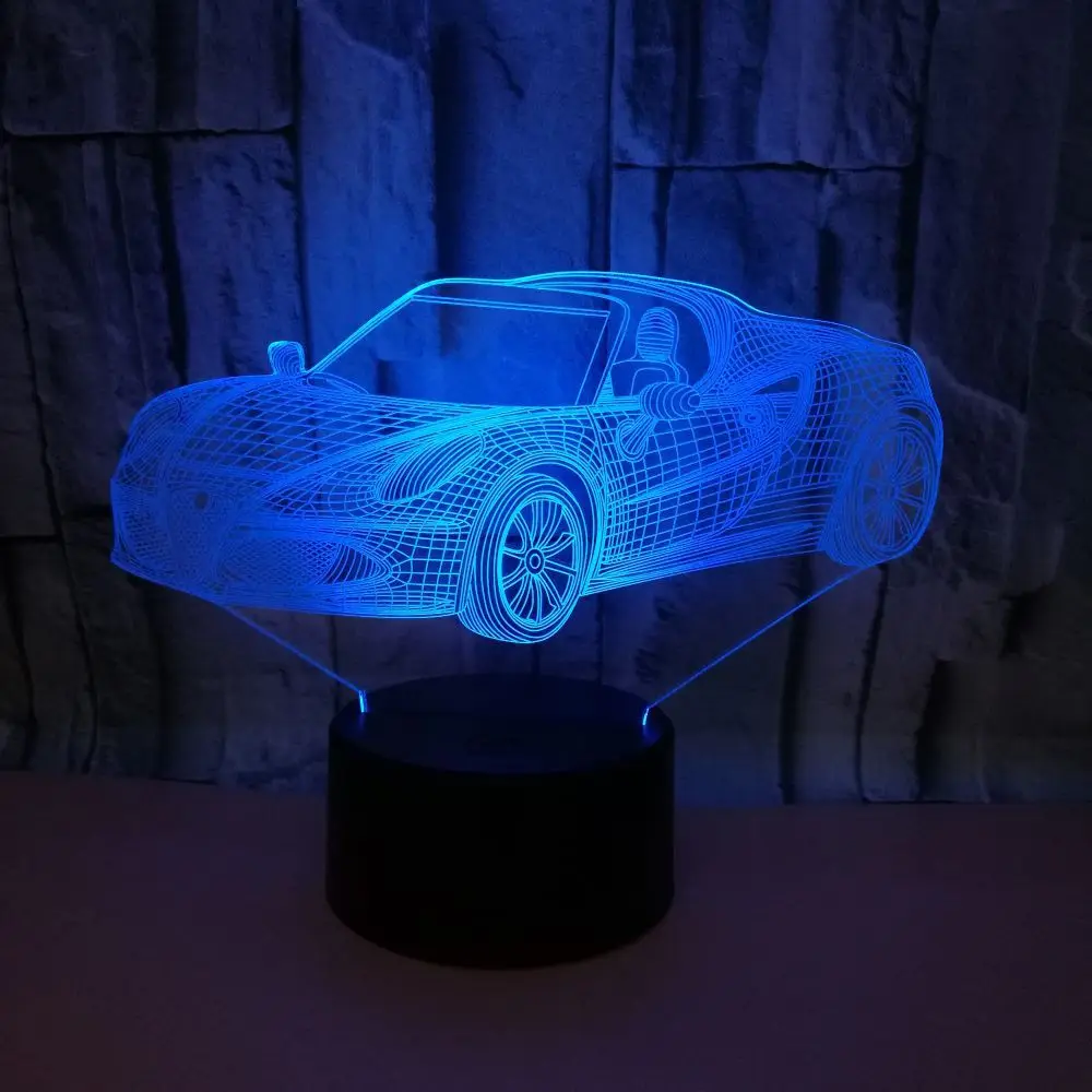 Креативная модная Автомобильная 3d Ночная Usb настольная лампа домашний подарок