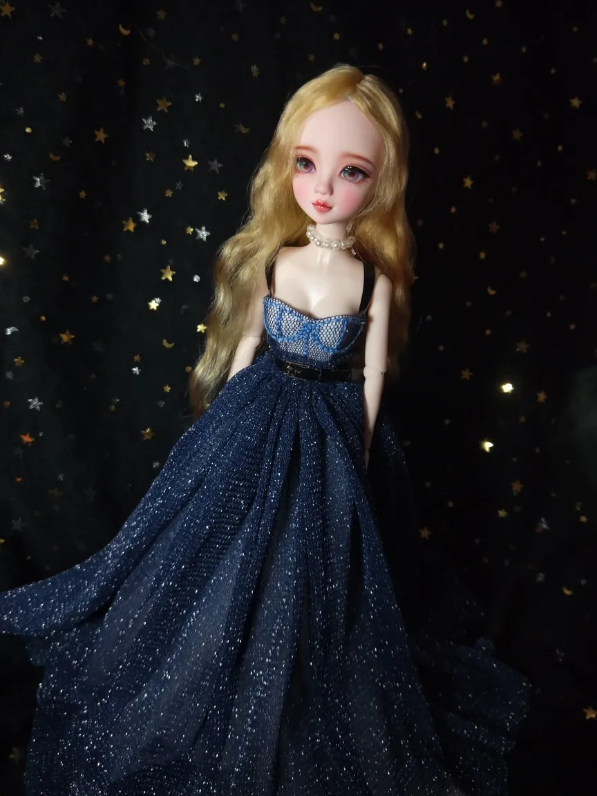 T02-X500 Blyth Одежда для кукол 1/3 1/4 bjd 1/6 аксессуары для кукол голубая звезда Свадебная Юбка 1 шт