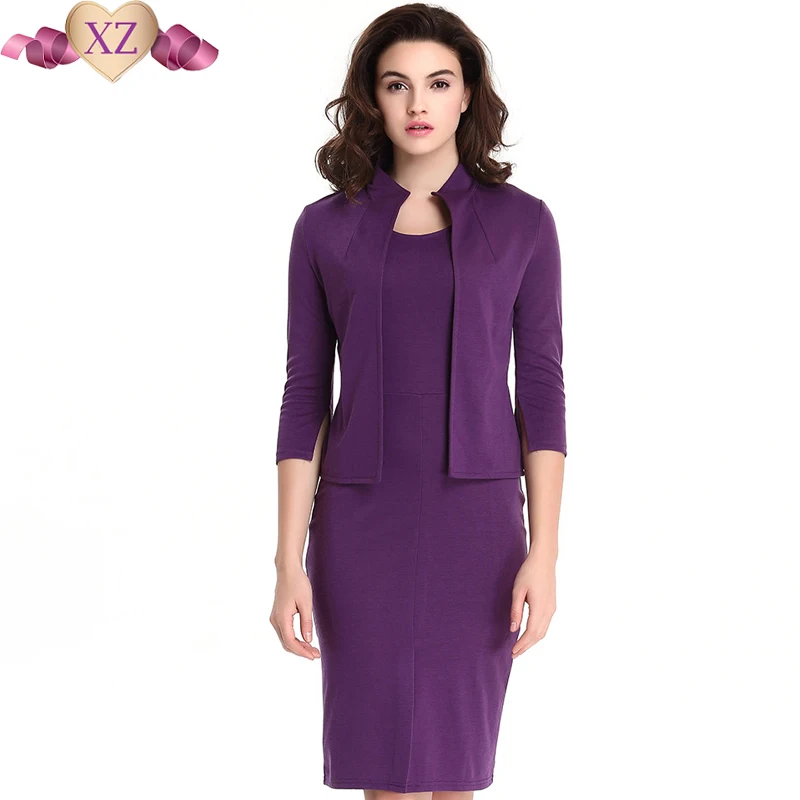 Новинка 2017 года для женщин вечерние двойка стенд bodycon офисные наряды бизнес