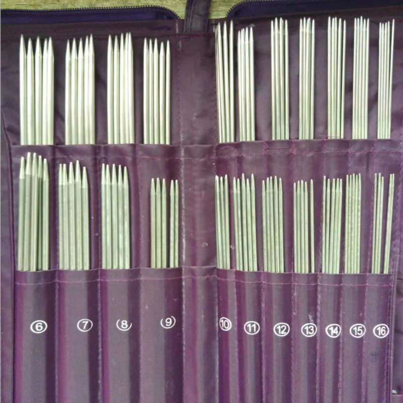 

Smooth Stainless Steel Straight Needle Circular Needles Knitting Needles Crochet Hook Weave Set DIY Sewing Knitted Needle Kits