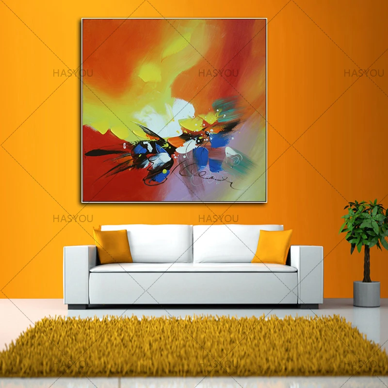 100% ручная роспись абстрактная картина маслом цвет жизни домашний офис отель