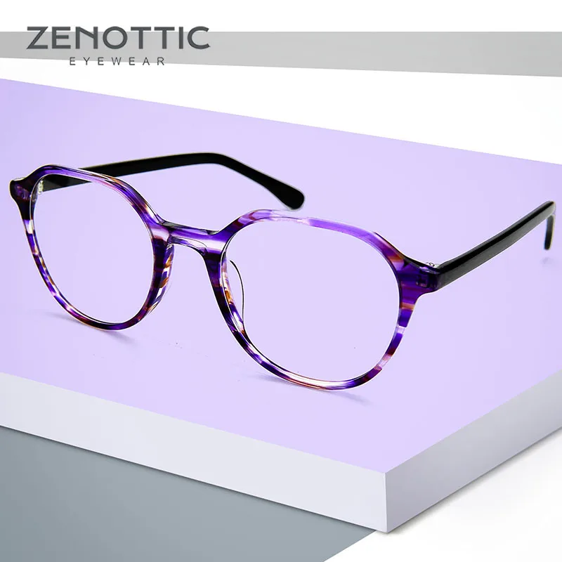 Круглые оправы для очков ZENOTTIC в стиле ретро женские оптические по рецепту при