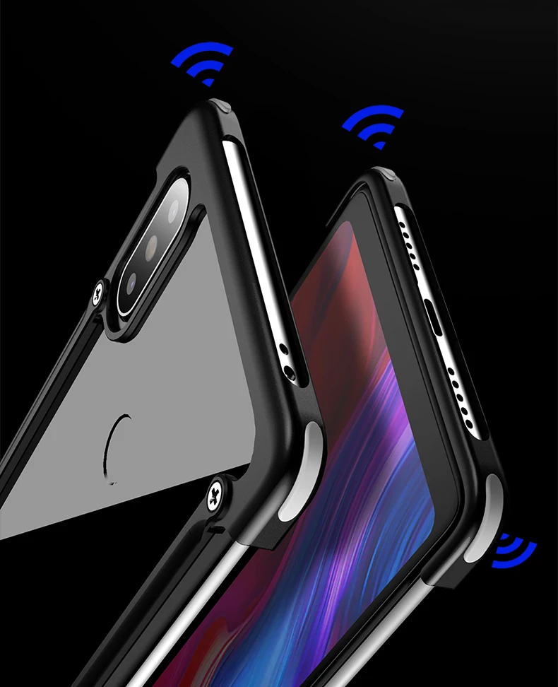 Oatsbasf Алюминиевый металлический бампер чехол для Xiaomi mi 8 mi 8/Pro/Explorer Роскошная подушка безопасности Защита от падения жесткий чехол mi 8 Pro