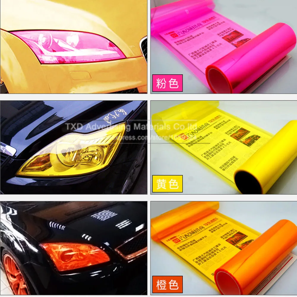 

40x100CM Car headlights Auto Car Light Headlight Taillight Vinyl Film Sticker Transparent Film Car Light Color change