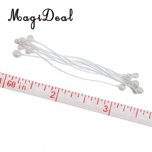 MagiDeal 150 штук жемчужные Двойные наконечники цветочные тычинки перламутровые