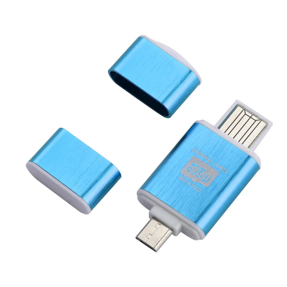 Портативный кардридер 2 в 1 Micro SD OTG высокоскоростной флеш накопитель USB2.0 для