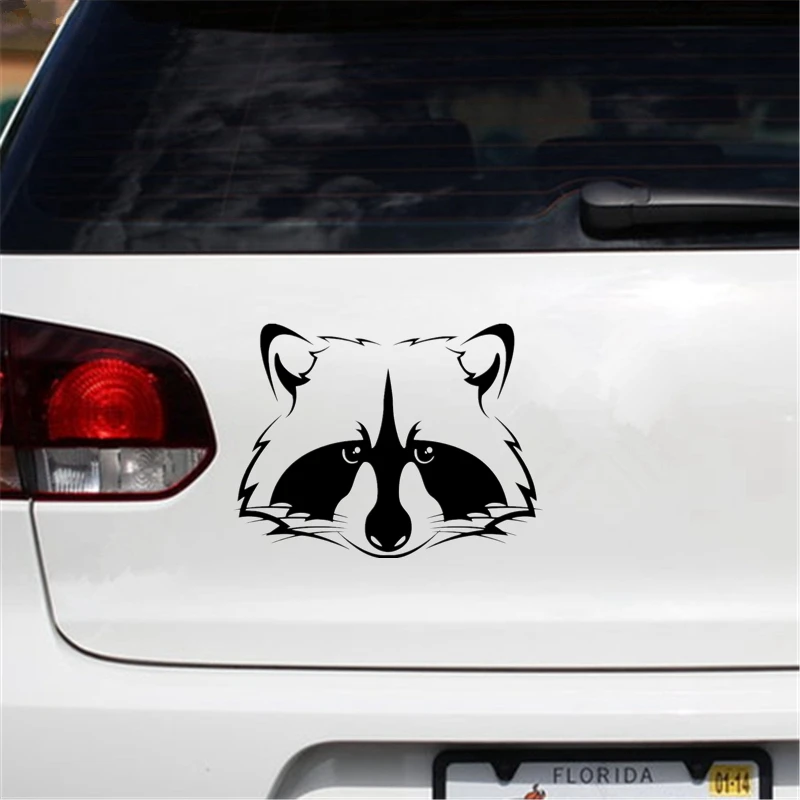 CS-827#15*16 5см наклейки на авто Енот в машине водонепроницаемые машину наклейка для