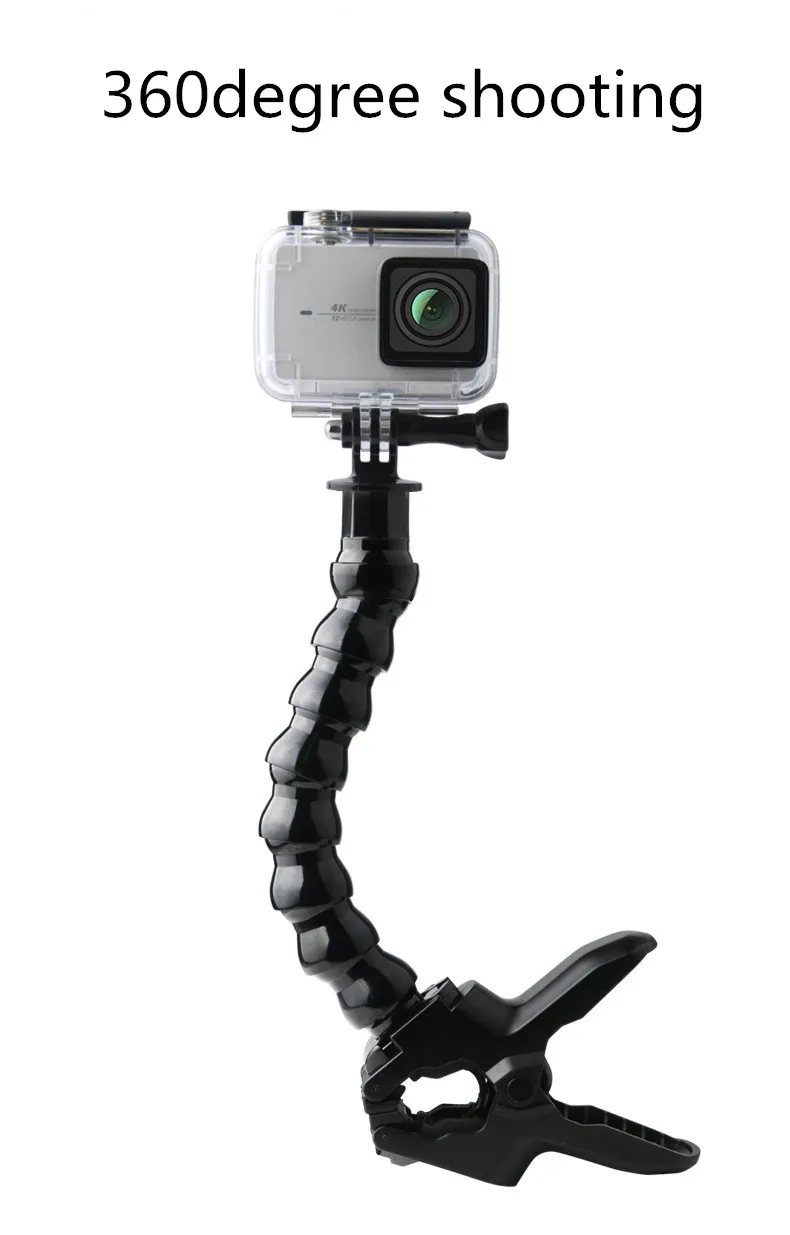 Гибкий Змеиный манипулятор с подставкой 1/4 &quotВинт рюкзак зажим для gopro hero7 6 5 4 3 +