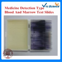 medicine science type blood test slides and marrow slides