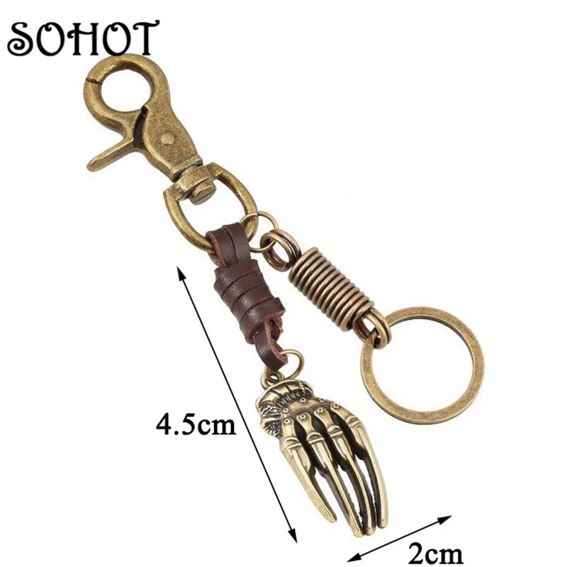 Цепочка для ключей из натуральной кожи в готическом стиле|chain ribbon|accessories bassaccessories