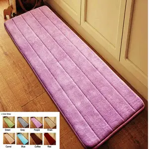 antislip velvet kitchen floor mat bedside foot rug door mat absorbent bath mat memory foam bathroom carpet floor rug 40120cm free global shipping
