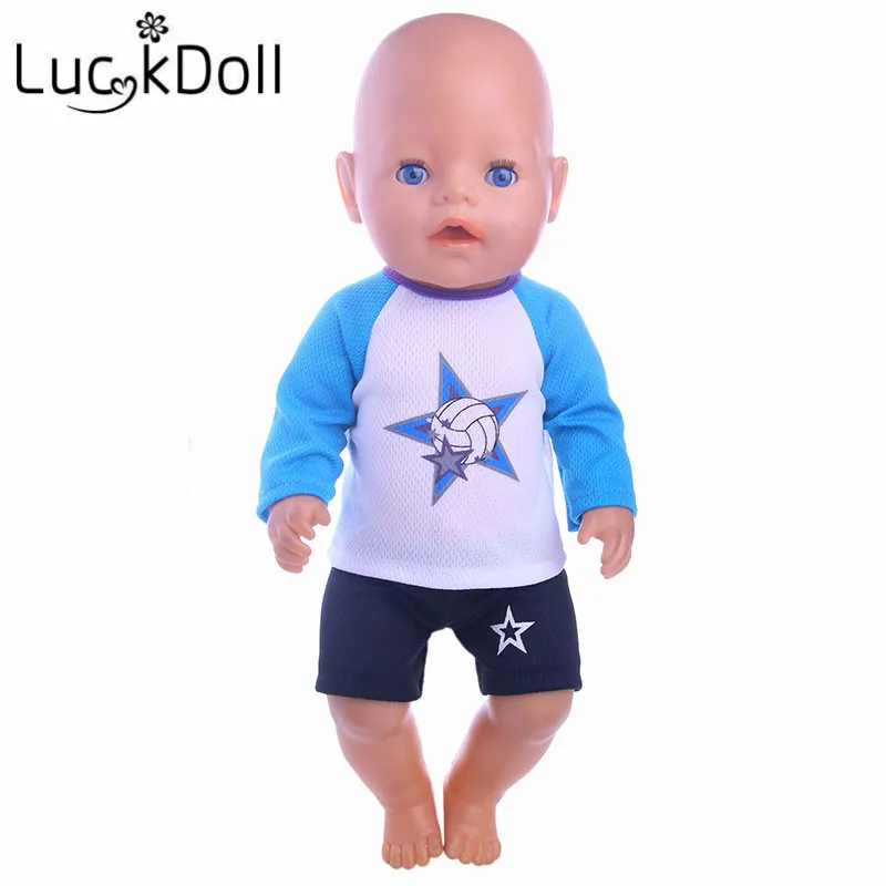 LUCKDOLL 4 Футбольная форма и спортивная одежда размер 18 дюймов американский 43 см