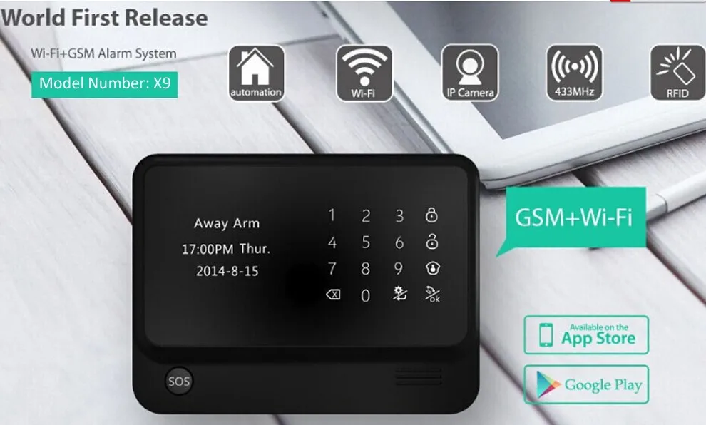 DHL Бесплатная доставка Wi Fi сигнализация GSM умная домашняя с 5 видами языкового