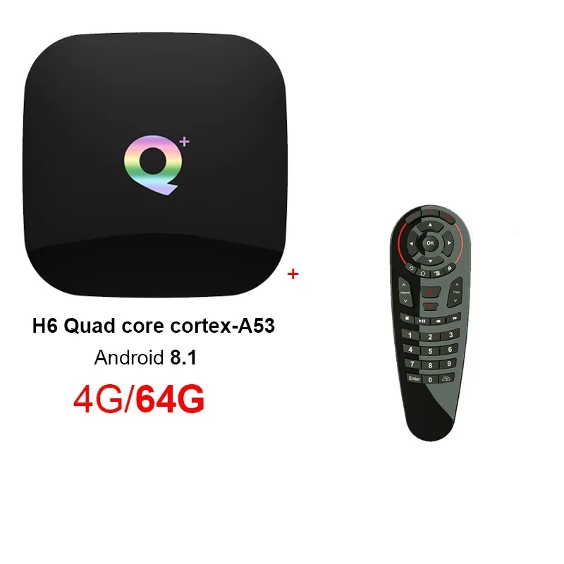 T95 Q Plus Smart tv Box Android 8,1 tv Box 4 ГБ ОЗУ 32 Гб 64 Гб ПЗУ 1080p 4K H.265 USB3.0 Netflix H6 PK s905x2 телеприставка pk T95Q - Цвет: 4G32G g30