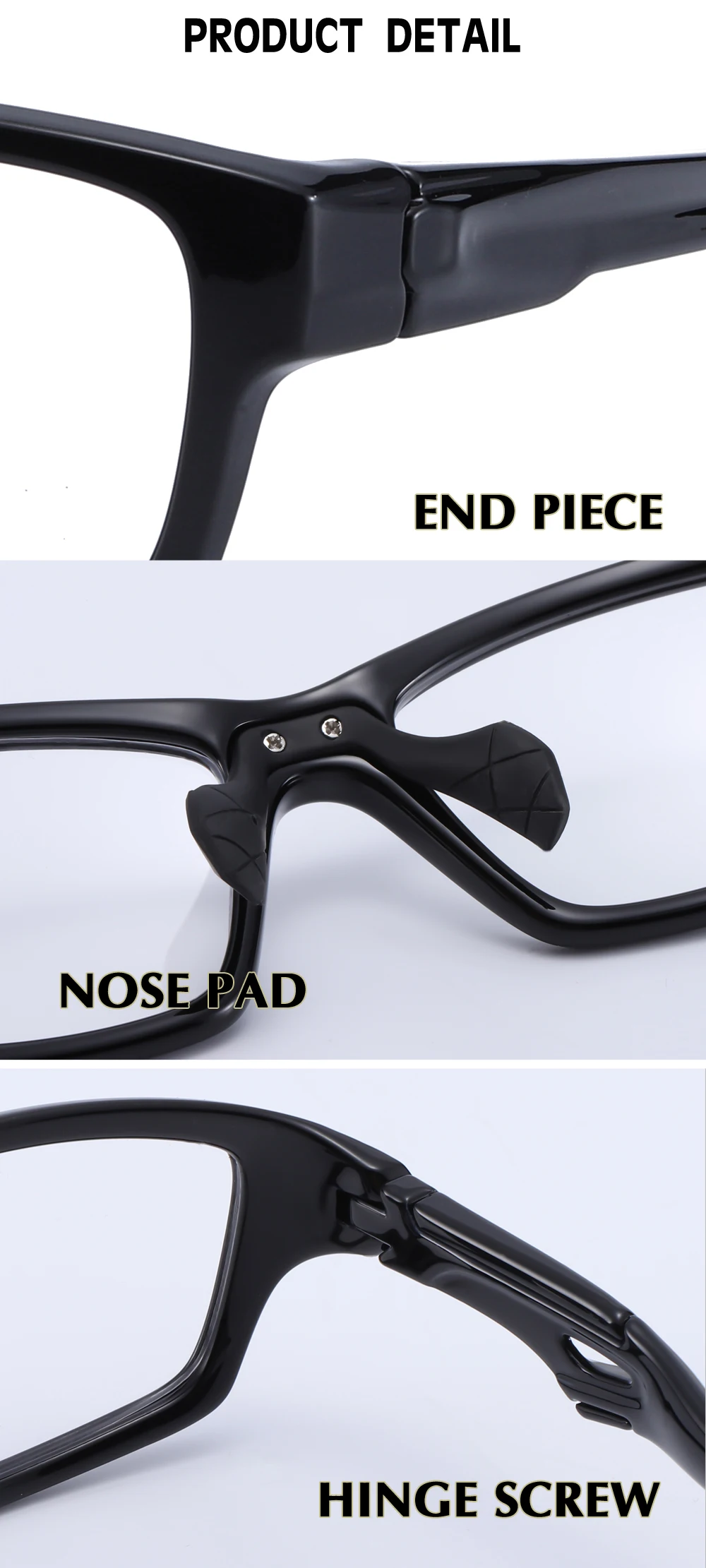 Spectacle Sport Eyeglasses TR90 Anti Glare Anti Reflective Prescription Glasses for Men Oprical Glasses Frame