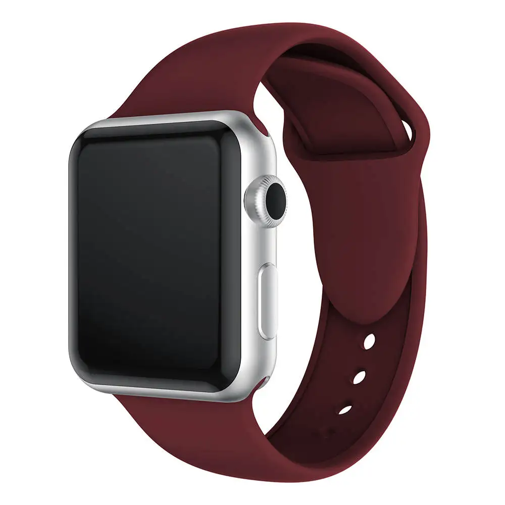 Спортивный силиконовый ремешок для Apple watch 4 44 мм 40 iwatch correa aple часы 42 38 браслет