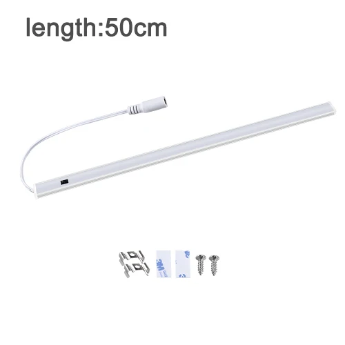 1X50cm No Adapter EeeToo светильник под шкаф, кухонный ручной волнистый датчик движения, светильник ing DC 12V светодиодный шкаф, светильник s для кухни - Цвет: 1X50cm No Adapter