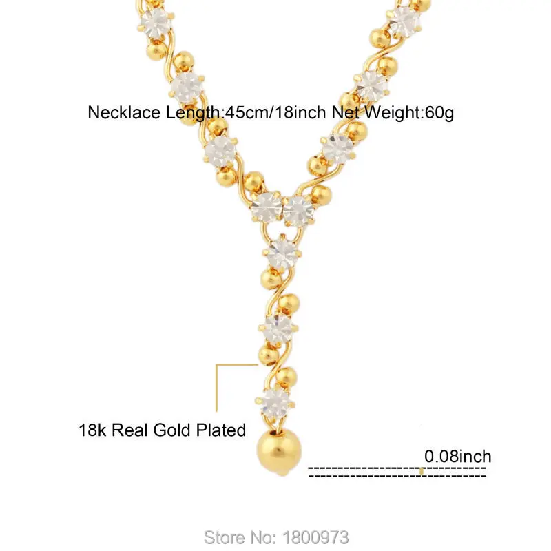 Высококачественное позолоченное хрустальное ожерелье с подвеской витая