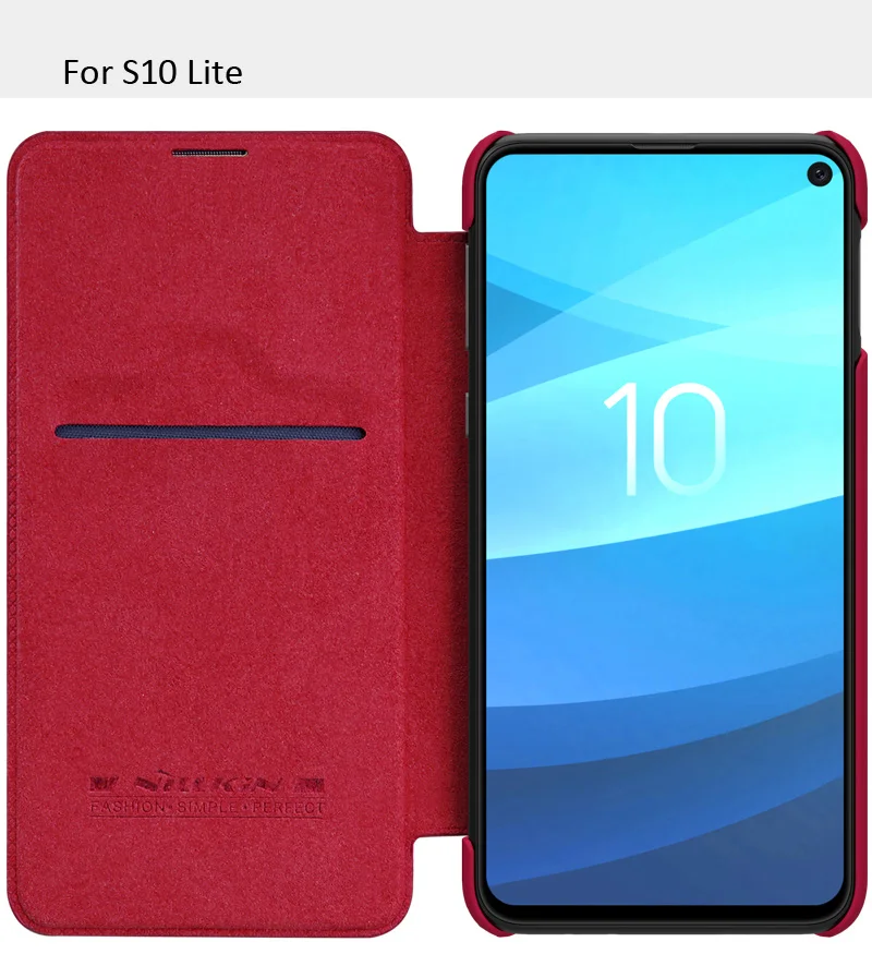 Кожаный флип-чехол Nillkin Qin для samsung Galaxy S10 Plus 5G S9 Plus Lite
