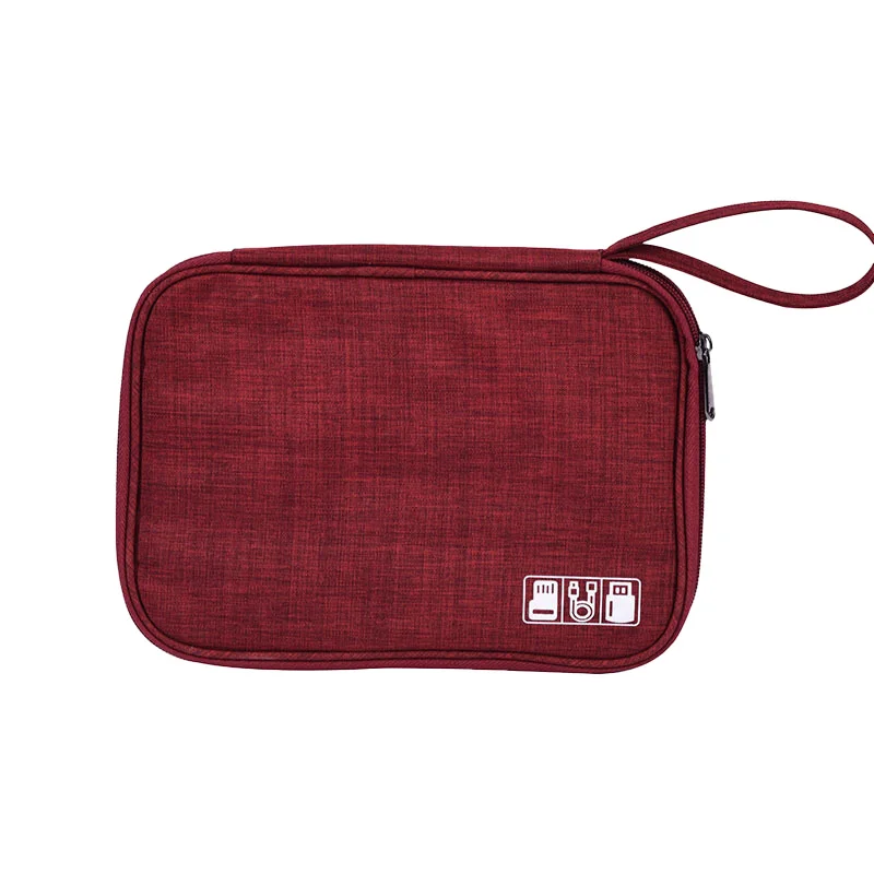 Wine Red Портативная дорожная цифровая многофункциональная сумка для хранения Пустой USB Дата кабель наушник Провод зарядное устройство Органайзер Дорожный комплект чехол - Цвет: Wine Red