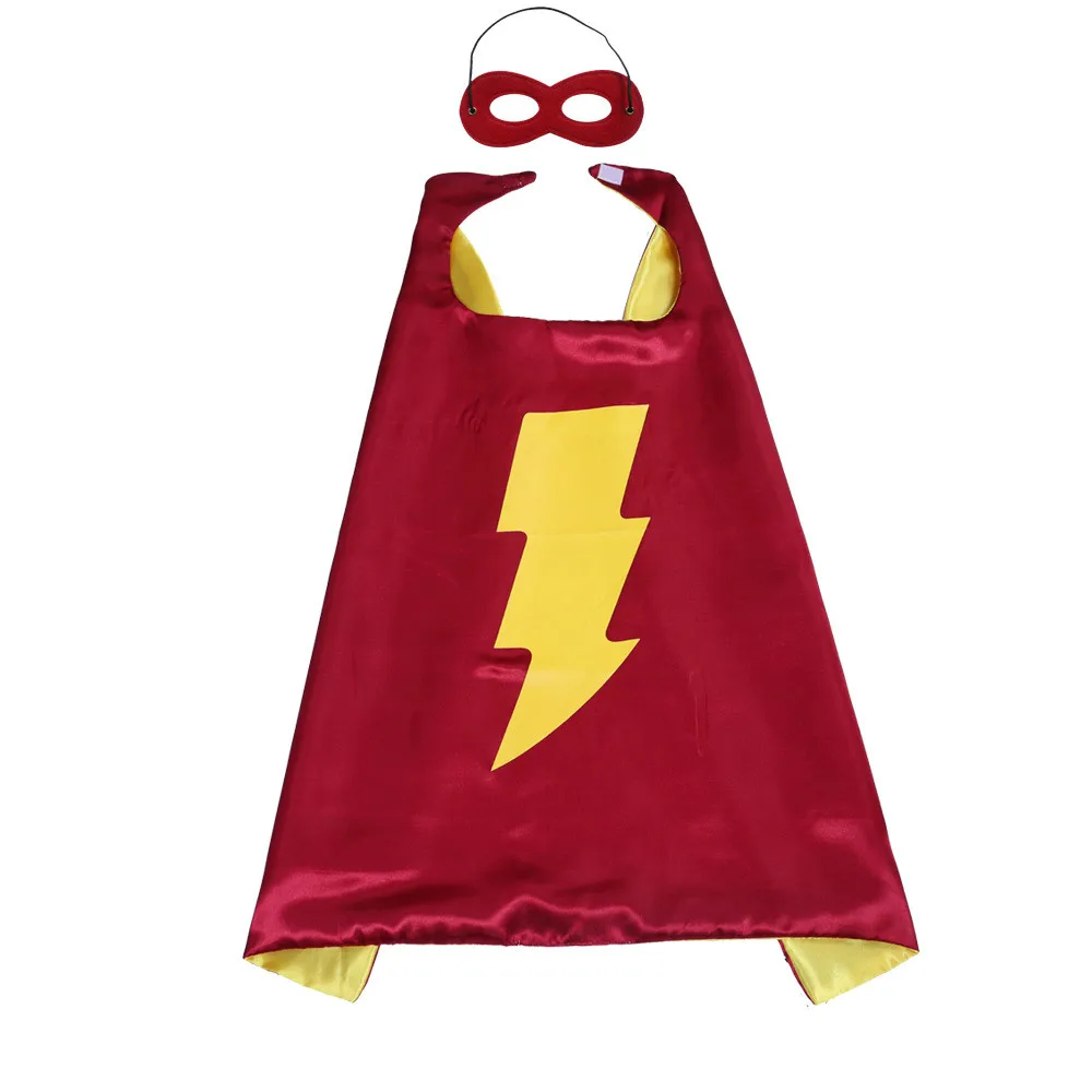 Новый атласный 2 слоя серии Мстителей косплей супергерой дети Накидка + маска на