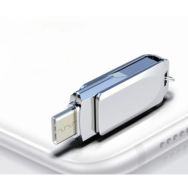 Металлический USB флеш накопитель 32 ГБ OTG 3 0 Type C U карта памяти мини флешка 64 для