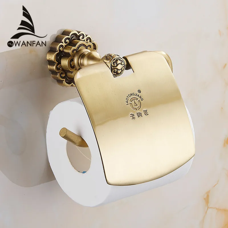 Держатели для бумаги античный латунный держатель Обложка подставка салфеток