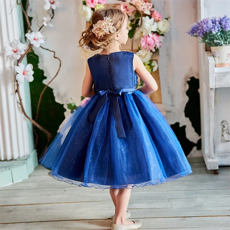 Flower Girl Dress Summer Tutu Wedding Birthday Party Kids Dresses For Girls Children's Clothing Teenage 8 10 12 Years Gown | Детская