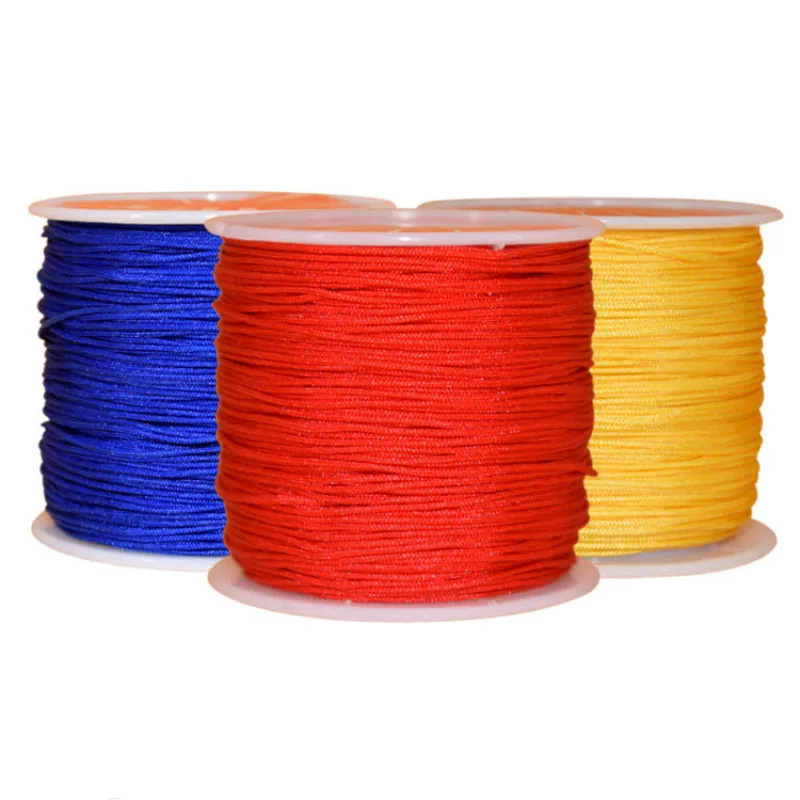 

2020 Explosion models 72 Taiwan line 0.8mm hand-woven rope jade line red line Chinese knot tassel line 45 meters