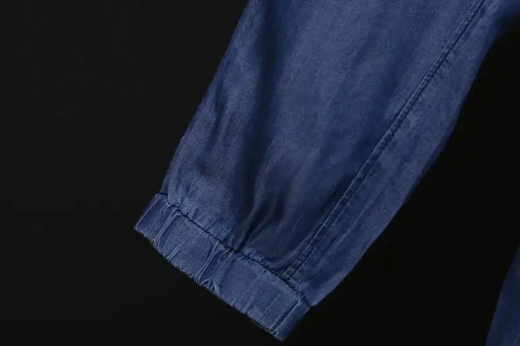 

Woman Spring Plus Size Casual Mid Elastic Waist Solid Calf-length Pants Female Summer Oversized Tencel Thin Breathable Trousers