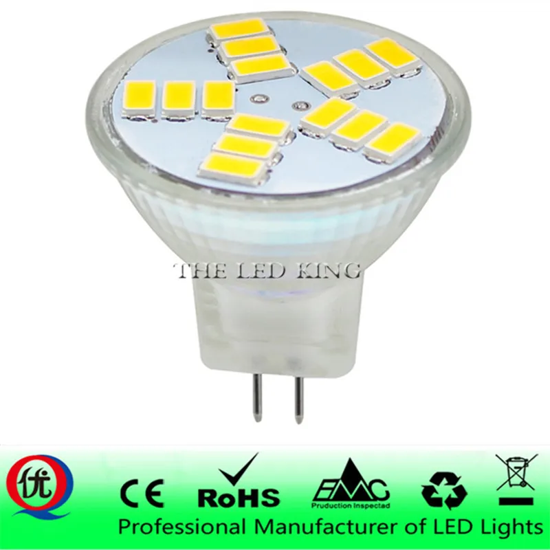 Светодиодная лампа MR11 12 В AC DC 5 Вт 7 светодиодная GU4 ampul 10LED 15LED 60 угол луча 5730SMD