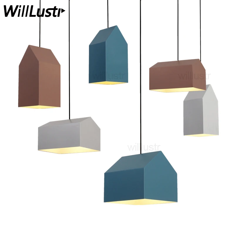 Металлическая Подвесная лампа в скандинавском стиле для дома современный