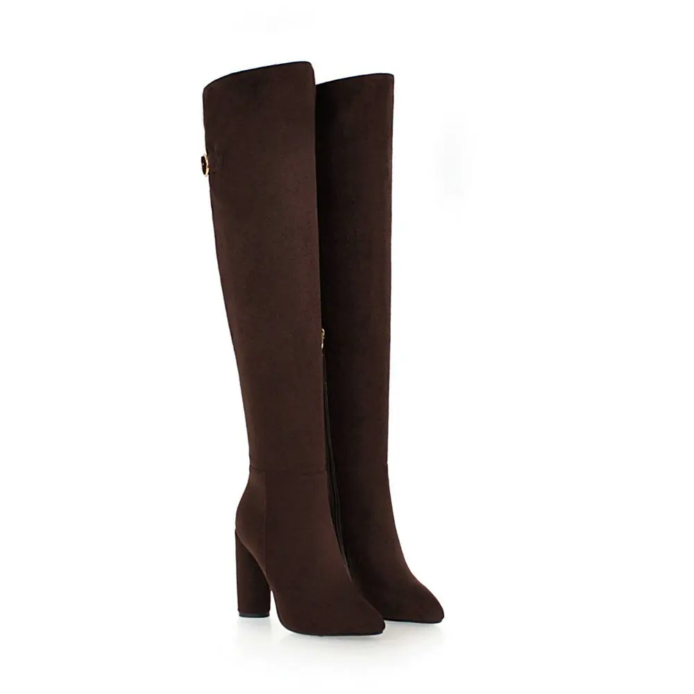 AIWEIYi Thigh High Over The Knee Boots For Women Shoes Round Heel Super Heels Long Bottine Femme | Обувь